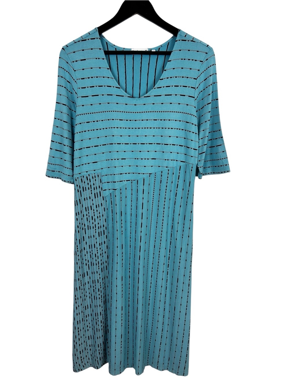 Habitat Clothes to Live In Blue Midi Swing Dress Size Small